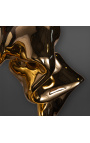 Contemporary golden sculpture "Sacred Ribbon"