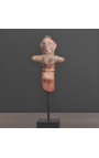 Primitivna lutka Borneo iz gline na kovinskem nosilcu