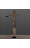 Large Borneo fetish in wood on metal stand