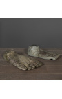 Fragmento de pie de Buda de piedra (talla S)