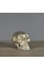 Kovová lebka strieborná - veľkosť XS (9 cm)