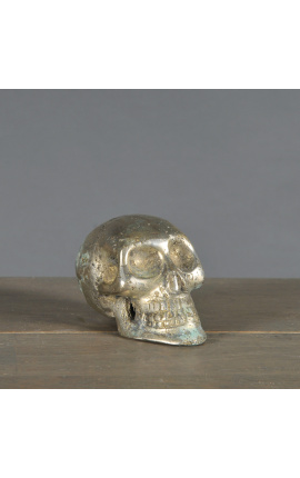 Totenkopf aus Metall silber - Größe XS (9 cm)
