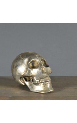 Metall Totenkopf silber - Größe S (13 cm)