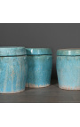 Jávská modrá sklenice z terakoty pro zachování dešťové vody