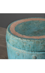 Java blue jar in terracotta for the conservation of rainwater