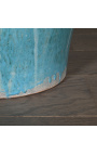 Jarro Java azul em terracota para a conservação da água da chuva