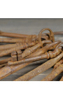 Set of 20 antique metal keys with rusty effect