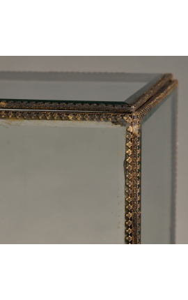 Caixa de joias quadrada estilo século 19