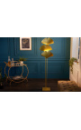 "Ginkgo" floor lamp in brass-colored metal, Art-Deco inspiration