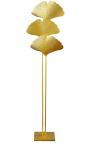 Lampe sur pied "Ginkgo" en métal couleur doré inspiration Art-Déco