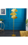 Ginkgo gulvlampe i messing-farvet metal,Kunstkunst-Deco inspiration