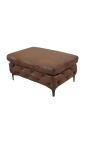 Betrag "Rhea" designArt Deco Chesterfield Schokolade Wildleder Stoff