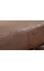 Betrag "Rhea" designArt Deco Chesterfield Schokolade Wildleder Stoff