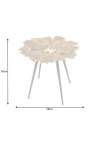 "Ginkgo Leaves" kaffebord, messingfarvet metal, 55 cm i diameter