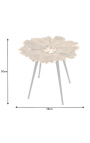 "Ginkgo lišće" stol za kavu, metala boje mesinga, 55 cm u promjeru