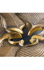 "Ginkgo bladeren" koffie tafel, brass-gekleurd metaal, 55 cm in diameter