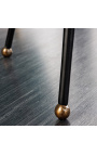 Tavolino "Ginkgo Leaves", metallo color ottone, diametro 55 cm