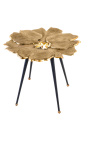 "Ginkgo blad" kaffe bord, brass-farget metall, 55 cm i diameter