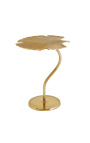 "Ginkgo leaf" fém oldalas asztal az arany brass színben