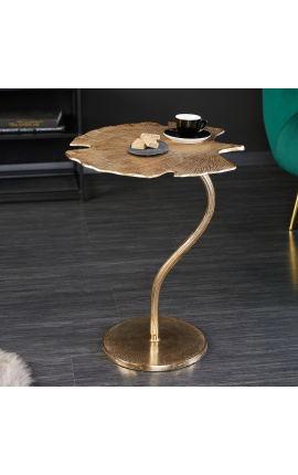 Mesa extra "folha de ginkgo" cor de metal bronze dourado