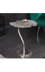 Side table "Ginkgo wall" metal silver