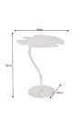 Side table "Ginkgo wall" metal silver