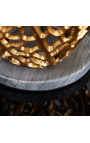 Современный светильник "Cory" из золотистого алюминия и серого мрамора