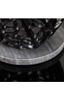 Candeeiro contemporâneo "Cory" alumínio preto e mármore cinza