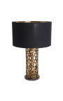 Hedendaagse lamp "Cory" brass-aluminium en grijze marmer