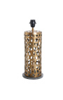 Contemporary lamp "Cory" brass-coloured aluminum and gray marble