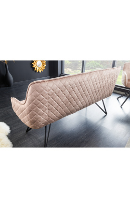 Banc contemporani &quot;Euphoric&quot; de vellut gris - 160 cm