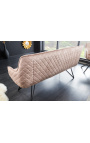 Contemporaire "Euphoriek" bench in greige velvet - 160 cm