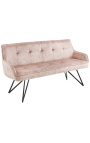 Contemporaire "Euphoriek" bench in greige velvet - 160 cm