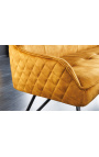 Banc contemporani "Euphoric" de vellut mostassa - 160 cm