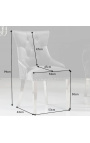 Set 2 scaune baroc moderne, spatar diamant, otel gri si cromat - 11
