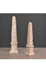 Obelisco scolpito in arenaria di 40 cm dimensione M