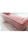 3-osobowa sofa LETO w starym różowym aksamicie ze złotymi nóżkami