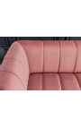 LETO 3-Sitzer-Sofa aus altrosa Samt mit goldenen Füßen