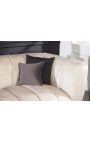 LETO 3 személyes kanapé pezsgő színű bársonyból, fekete lábakkal