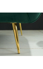Fotelj LETO iz smaragdno zelenega žameta z zlatimi nogami