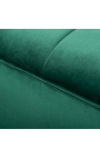 Fauteuil LETO en velours vert émeraude avec pieds dorés