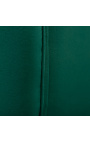 LETO Divano 3 posti in velluto verde smeraldo con piedini dorati