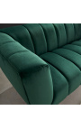 LETO 3-istuttava sohva smaragdinvihreää samettia kultaisilla jaloilla