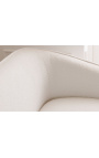 MALO 3-personers sofa i kurveformet hvid krøllet fløjl og gyldne fødder