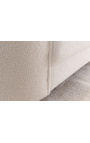MALO 3-istuttava sohva korin muotoista valkoista kiharaa samettia ja kultaiset jalat