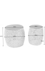 Et sæt af to rundtæbler CORY af metal og aluminium