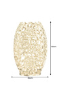 CORY Stahl und Gold Metall dekorative Vase - 40 cm