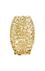 Dekorativní váza CORY z oceli a zlata - 40 cm