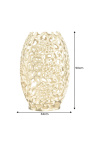 Dekorativt vas, udsat CORY af stål og gyldent metal - 50 cm