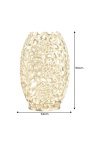 Gerro decoratiu d'acer i metall daurat CORY - 50 cm